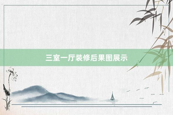 三室一厅装修后果图展示