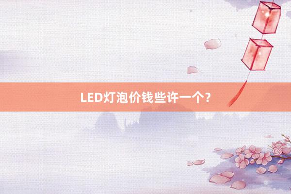 LED灯泡价钱些许一个？