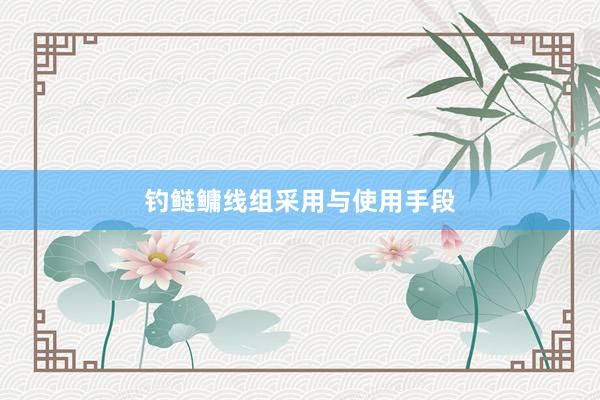 钓鲢鳙线组采用与使用手段